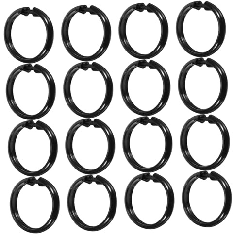Alipis 50piezas Anillos para Colgar Cortinas De Plástico Ganchos Presión Redondos para Cortinas De Ventana Soportes Hogar y Baño Unidades