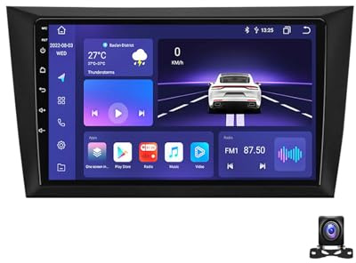 JHYUUKAU Android 13 Radio De Coche 2 DIN De 9 Pulgadas Pantalla Táctil para VW Golf 6 2008~2016 Estéreo para Automóvil con GPS/4G/SWC/FM/Carplay/DSP+AHD Cámara Trasera,8 Core m200s 2g+32g