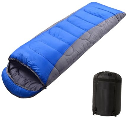 ROMISBABA Winter Schlafsack Outdoor Gefüttert Warm Wasserabweisend Langlebig mit Verstellbarer Kapuze für Camping Wandern Trekking bei Kalten Bedingungen