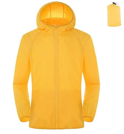 XUCZHAI Sun Protection Coats Ultra Light Portable vikbar vindjacka med huva unisex UV-skydd vattentät camping regn