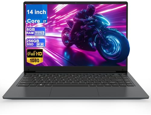LEEDOW 14 Inch Portable Laptop Core i7 Processor, 8GB RAM 256GB SSD