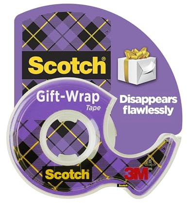 Scotch G-19165 Geschenk Klebeband, satiniertes im Einweg-Handabroller, 19 mm x 16,5 m