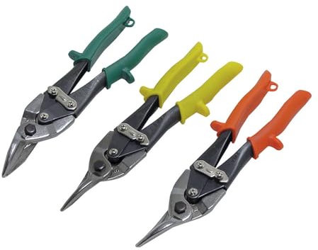 Silverline Cesoie per Metallo, Set a 3 Pezzi
