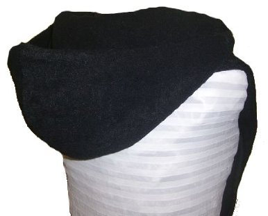 alles-meine.de GmbH schwarzer Kapuzenschal Fleece Schal Schalmütze Kaputzenschal Schalmützen