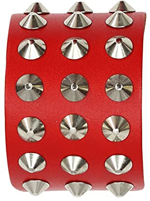 Freak Scene Lederarmband mit Spitznieten 3-reihig - Armband aus Leder