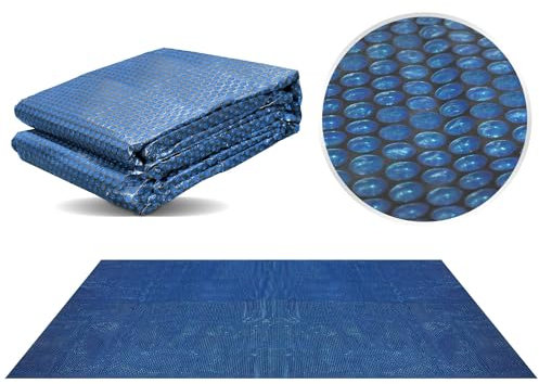 Miganeo Premium Telo Solare per Piscina 450x220 cm Rettangolare | Nero/Blu | Tagliabile | Telo Termico | Riscaldamento Piscina