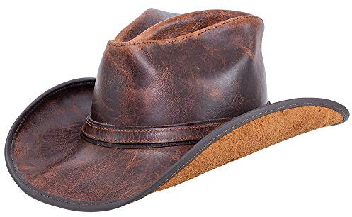 American Hat Makers Cyclone Western-Cowboyhut aus Leder für Damen und Herren von Double G, Cyclone Firewater, Medium