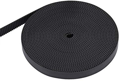 ASHATA Zahnriemen für 3D-Drucker,1M/2M//5M/10M Gummi Zahnriemen Riemenscheibe,Zubehör 10mm Breite Synchronriemen Zahnriemen für 3D-Drucker Schwarz(5 Meter)