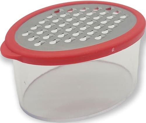 Grater with Container - Ideal for Grating Garlic, Cheese and Zesting Citrus - Random Color (1)