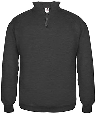 Badger Sport 1/4 Zip Fleece Pullover, Charcoal, Medium