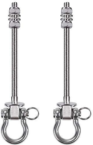 SELEWARE Support de balançoire Robuste, capacité de 1800 LB, 9,25 x 3,1/10, Crochets de balançoire pour Chaise de hamac de Yoga à Poutre en Bois et en Acier, Sac de Frappe