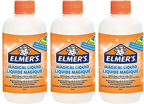 Elmers Glue Slime Magical Liquid Activator Solution, 8.75 fl. oz. Bottle - Great for Making Slime, 3 Pack