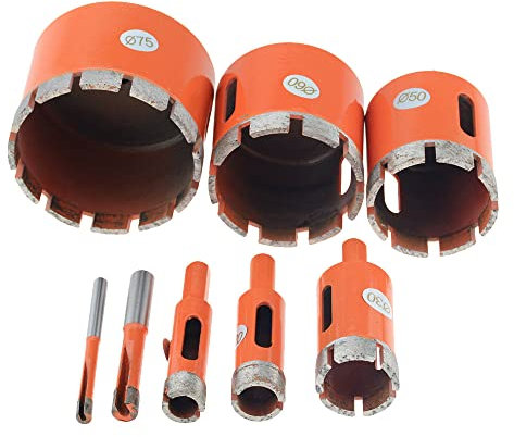 1PC Orange 6-100mm 8mm Marble Opener Diamond Core Bit Hole Saw Drill Bit For Marble Granite Brick Tile Ceramic Concrete Drilling,70mm