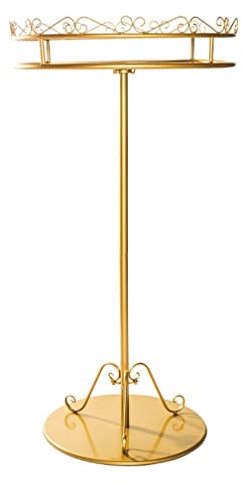HQHM Goldene Kleiderstange Runder Kleiderständer 360 ° Drehbares Display-Rack Für Bekleidungsgeschäfte Und Zuhause, Große Kapazität Und Stabilität, Durchmesser 60 Cm-90 cm