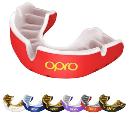 OPRO Mundschutz - Gold-Level Zahnschutz für Boxen, Kampfsport, MMA, Erwachsene & Kinder - Selbstanpassende Schiene für Hockey, Kickboxen, Rugby - Premium Passform - Mit zahnärztlicher Garantie