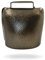 Cloche de vache en métal super grande, 8,5 x 9 cm, cloche de pâturage pour bétail et cheval, cloche d'encouragement solide et forte pour événements sportifs et jeux (bronze)