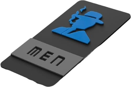 RiJpex WC-Schild, WC-Schilder, farbiges WC-Türschild for Männer und Frauen, Vielfalt, Acryl-Nummernbeschilderung, Schild, WC-Wandaufkleber, Hinweisschild, Badezimmerschilder (C)