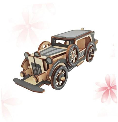 EXCEART 1stk Holzpuzzles Für Kleinkinder Mechanisches Puzzle Holzautomodell Holzpuzzlespielzeug Automodell Spielzeug Kinder Intelligenz Spielzeug Hölzern 3D Wagen Dreidimensional