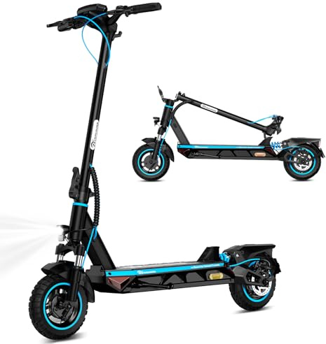 EVERCROSS A1 Trottinette électrique pour Adultes, Trottinette Pliable de 10 Pouces, Batterie 48V 13Ah, autonomie de 50km, Moteur 500W, Doubles Freins, pneus nid d'abeille increvables