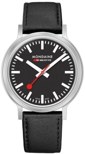 Mondaine Damen Analog Quarz Uhr mit Leder Armband MST.34020.LBV.Set