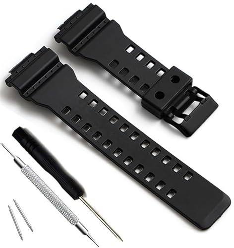 My Time OliBoPo Bracelet de montre de remplacement pour Casio G-Shock pour homme GD120/GA-100/GA-110/GA-100C, 200 mm x 30 mm, Silicone
