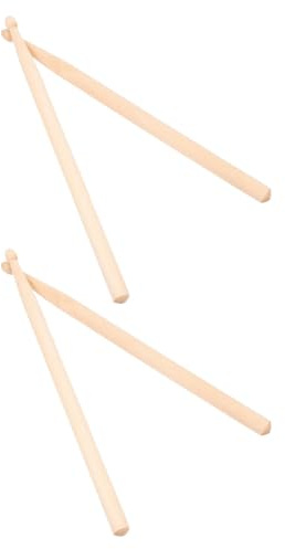 Toyvian 2 Paar Kinder Trommelstöcke aus Ahorn Kurze Schlagzeug Stäbe 295 X 14mm Glatte Oberfläche Praktisch für Üben und Auftritte
