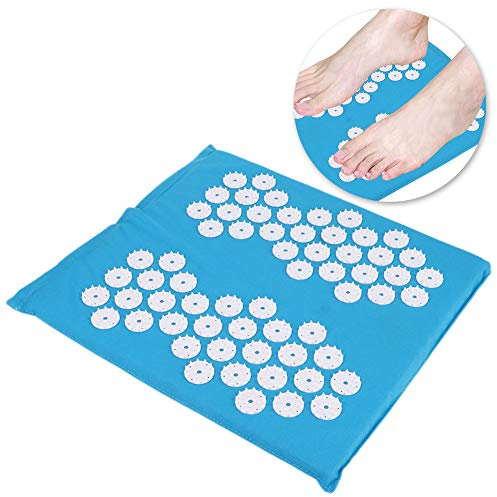 Acupressure Mat for Foot Massage - Relieves Muscle Pain and Fatigue with Stimulating Acupuncture Points, Improves Sleep - Purple/Green/Blue (Blue)