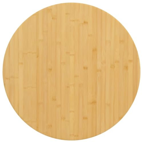 TJROO Rund Tischplatte 90x1,5 cm Bambus Esszimmertisch Tischplatten Table Top Bambus Platte Esstischplatte Möbelplatten Deckplatte Bambusmöbel Schreibtischplatte