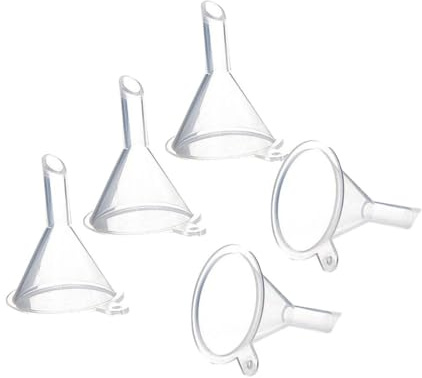 Alipis 5pièces Lot de Entonnoirs Plastique Transparent pour Cuisine Petit Entonnoir Pratique pour Décanter Liquides et Aliments Secs