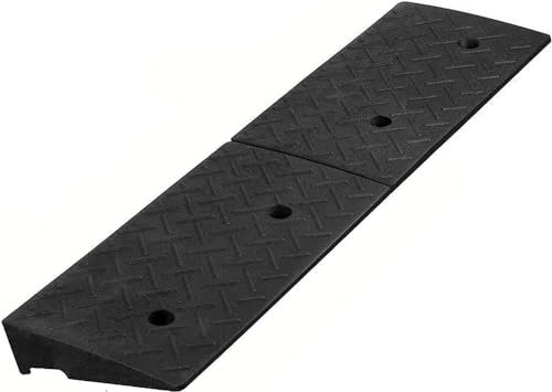 Laderampen, Bordsteinrampen, Schwarze Gummi-Hotel-Steigungsmatte, Auto-Rollstuhlschwellenrampen, Garage, Tragbare Servicerampen (Einfarbig, 99 X 25 X 7 cm)