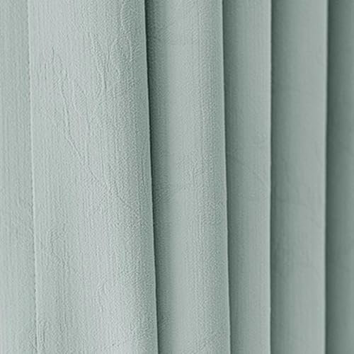 Gualiy Vorhänge 2er Set Blickdicht, Verdunkelungsvorhang Thermovorhang Ösen Einfarbig Geprägt Vorhang B 137 x H 183 cm Schlafzimmer Vorhang mit Ösen, Mintgrün