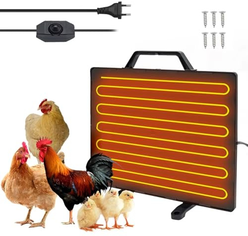 Panneau Chauffant pour Poulets, 160w Chauffage pour Poulailler, Plaque Chauffante Poussin, 55-75 ℃ TempéRature RéGlable, pour Fermes, Poulaillers, Maison, Animaux De Compagnie