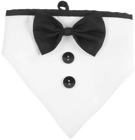 BESPORTBLE Formales Hundehalsband Mit Fliege Und Bandana Hochzeits-Outfit Für Große Hunde Verstellbare Haustierkleidung Strapazierfähigem Für Besondere Anlässe Und Feierlichkeiten