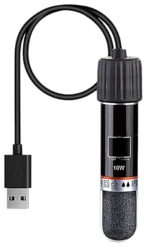 arlote USB Mini Aquarium Heating Rod for Fish Tank 26°C Constant Temperature Aquarium Heater Submersible Thermostat Heater 10W