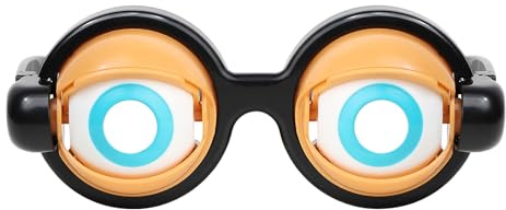 BHFOW Lustige Brille mit beweglichen Augen - Minions Brille zum Zwinkern und Blinzeln, Partybrille für Kinder und Erwachsene, Faschingsbrille, Foto Requisit