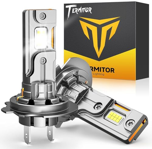 Termitor H7 Light Bulbs, 40000LM 900% Super Bright, 6500K Cool White, Real 1:1 Halogen Mini Size H7 H7LL Fog Light bulb, Plug and Play, Pack of 2