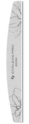 STALEKS EXPERT ST-NFE-40-80/80-25 - Lima per unghie a mezzaluna su due lati, grana 80/80 g, strato sottile di schiuma, 25 pezzi