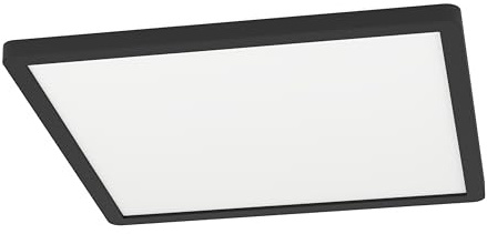 EGLO LED taklampa Minerario utomhus, balkong- och terrasslampa, svart plast, IP54, varmvit, 29 x 29 cm