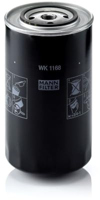 MANN-FILTER WK 1168 Kraftstofffilter - für Lkw + Busse | Für LKW, Busse, Schutz des Kraftstoffsystems, Injektorschutz, Zuverlässige Kraftstoffversorgung, Echte OE-Technologie