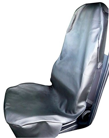 Preiswert&Gut Autositzbezug 2er Set L universal, wasserdichter Kunstleder Sitzschoner für Vordersitze, robuster Schonbezug für Werkstatt Auto und Hund, schwarz