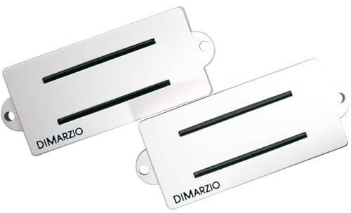 DiMarzio FB2100WA2BK Pre-Wired Split P Bass Pickguard Tonabnehmer Set, Weiß