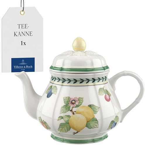 Villeroy & Boch – French Garden Teekanne Bunt, Spülmaschinenfest, Mikrowellensicher, Kanne, Porzellan, Keramik, Premium Porzellan