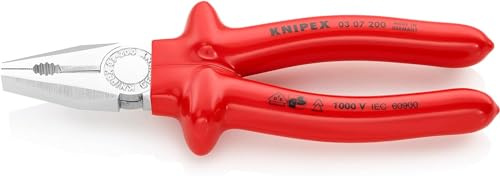 KNIPEX Kombinationstång förkromad doppisolerat, VDE-testat, 03 07 200
