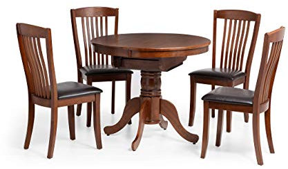 Julian Bowen Table à Manger Ronde à Ovale Extensible Canterbury, Acajou, Brown