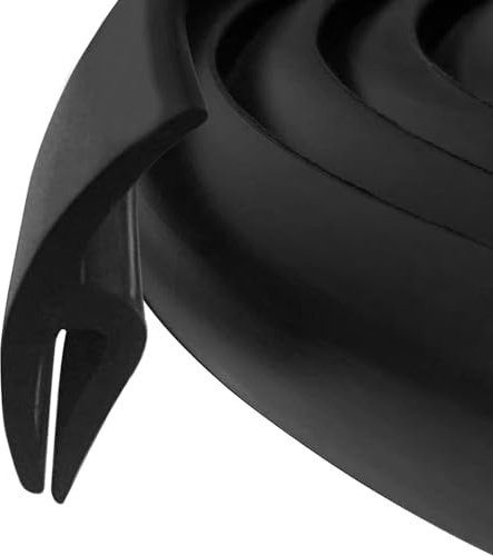 HERCHR Rubber Strip, 1.7M Car Front Windshield Window Seal Strirp Moulding Trim, Black Rubber Seal Car Windshield Window Door Seal Strip Weather Seal Rubber Stripping Car Window Seal