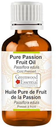 Greenwood Essential Pur Fruit de la passion Huile (Passiflora edulis) 100% Naturelle de qualité Thérapeutique pressée à froid pour les soins personnels 15ml (0,50 oz)