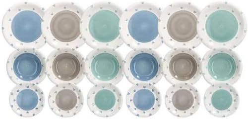 Tognana Lovely Servicio de platos 6 personas, 18 Piezas, Cerámica