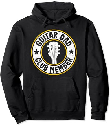 Guitar Dad Club Member Vintage Logo Guitarist Herren Gitarre Pullover Hoodie