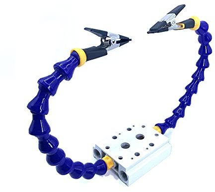 Daoco Bänke Schraubstock Tischklemme mit flexiblem Arm Aluminiumlegierung Klemme Lötkolbenhalter Leiterplatte Schweißreparaturen Hilfs-Universalclip Dritthandwerkzeug
