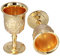 Fyearfly Calice d'oro - 2 Pezzi Calice Bicchiere da Vino Europeo di Alta qualità Dorato Retro Ornamenti Classici Vintage Decorazione per Collezione Personale Decorazione Domestica